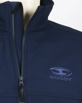 Zip detail, Navy Softshell Jacket - Women