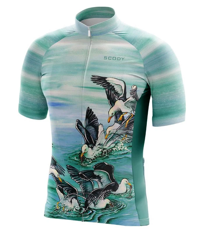 Kelp Gull Cycle Jersey by Australian Artist Kristy-Ann Duffy