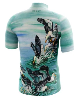 Kelp Gull Cycle Jersey by Australian Artist Kristy-Ann Duffy