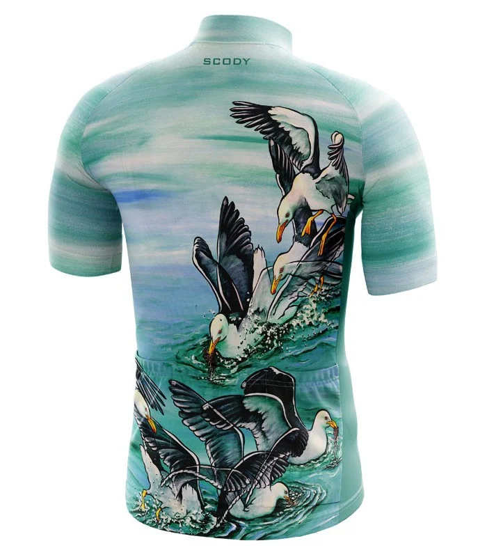 Kelp Gull Cycle Jersey by Australian Artist Kristy-Ann Duffy