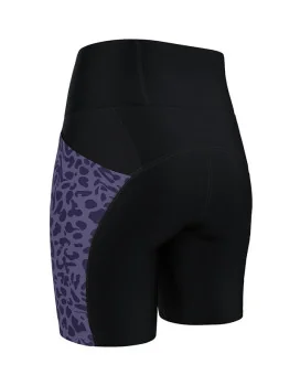Leopard Medium Rise Tights, 6", Phone pockets - Clearance