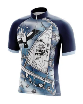 Capsized Relaxed Performance Cycle Jersey  by Australian Artist Paul Trotter