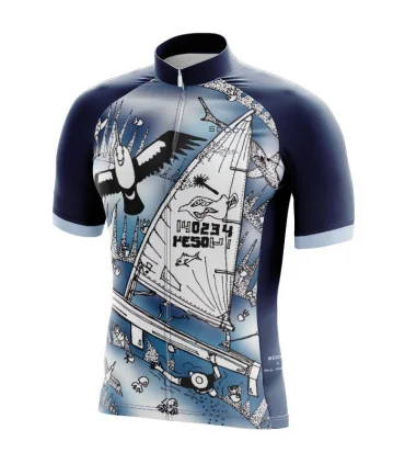Capsized Relaxed Performance Cycle Jersey  by Australian Artist Paul Trotter