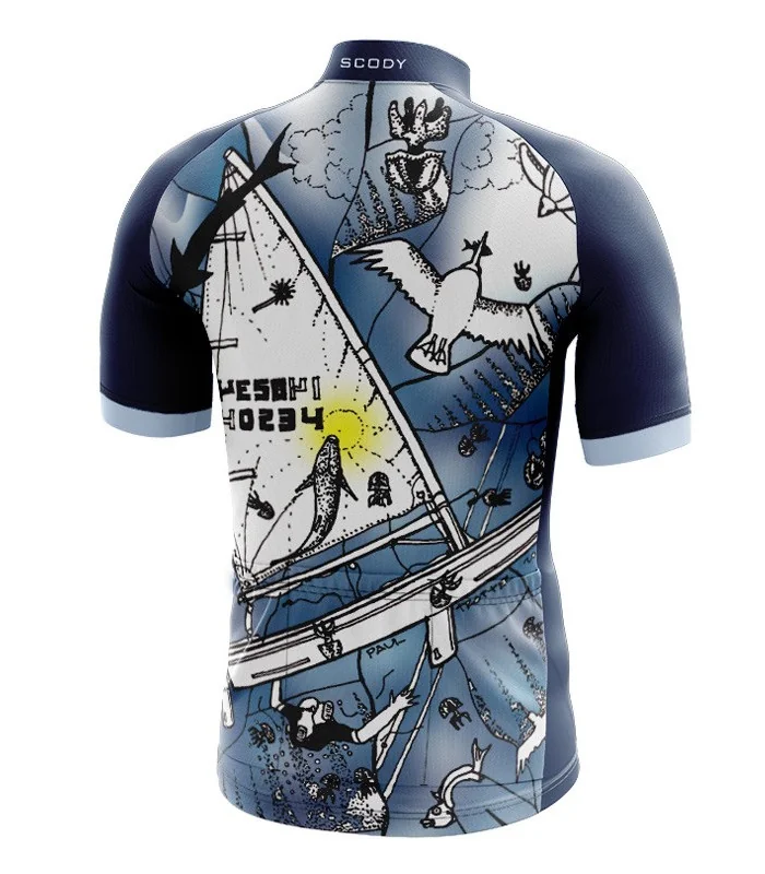 Capsized Relaxed Performance Cycle Jersey  by Australian Artist Paul Trotter