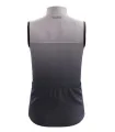 Pale grey deepening to slate grey wind vest with mesh pockets on back