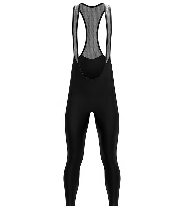 Black Full Length Cycle Bib Tights - Men