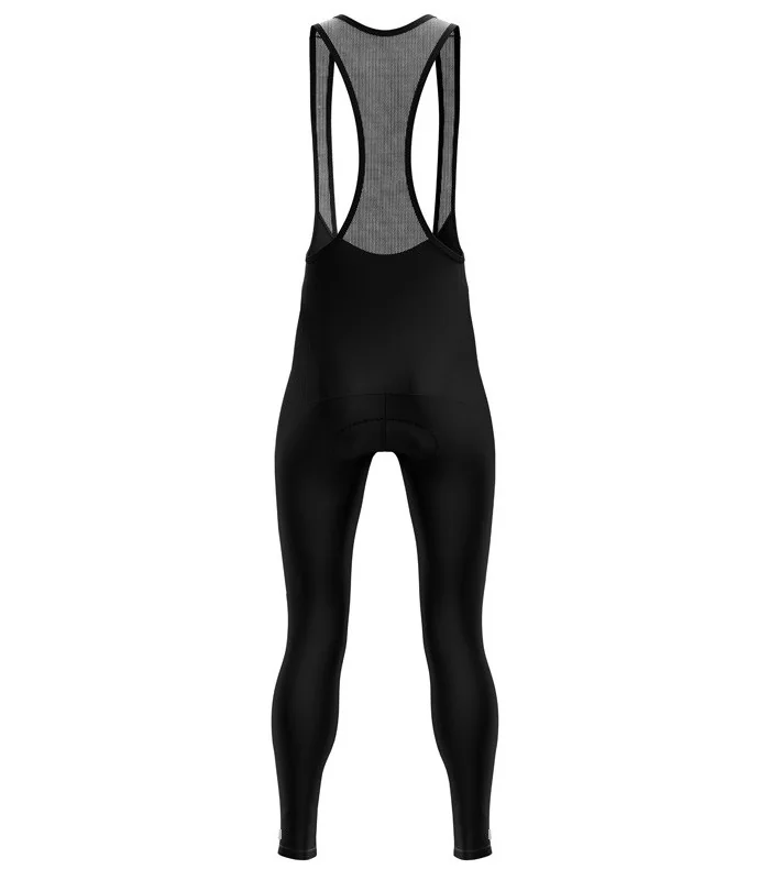 Black Full Length Cycle Bib Tights - Men