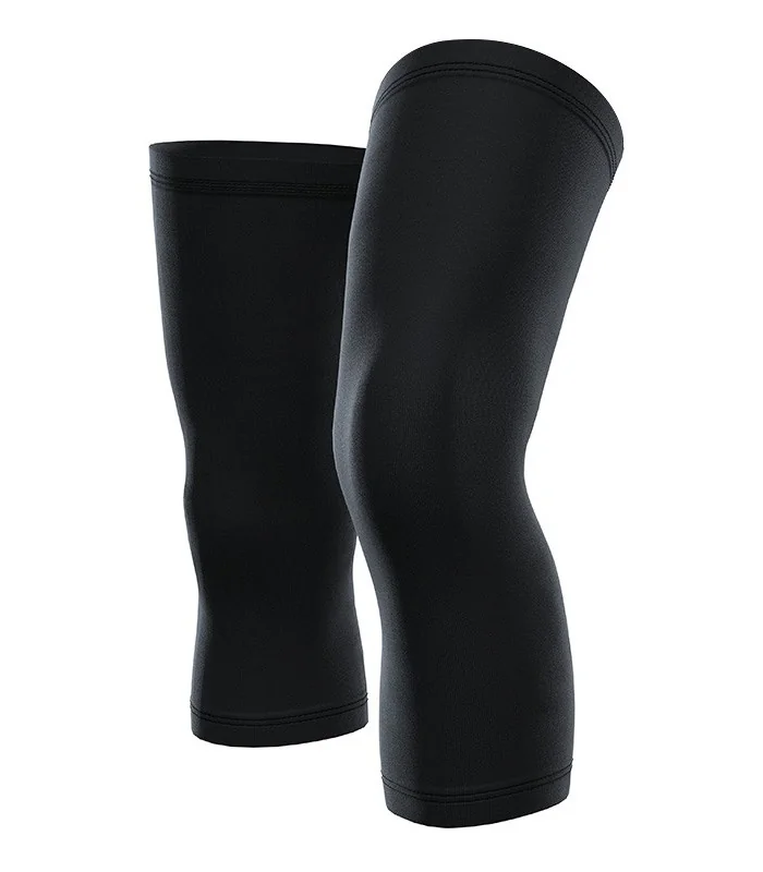 Solid Black Thermo-fit Knee Warmers | Cycling Clothing