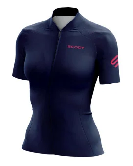 Staple French Navy with Strawberry logo detail  Cycle Jersey | Cycling Clothing
