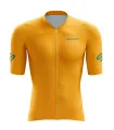 Staple Satsuma Spritz Deep Yellow with Vital Green logo detail Performance Cycle Jersey | Cycling Clothing