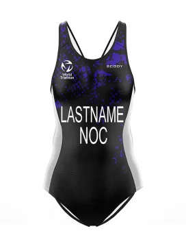 Twilight Triathlon Swimsuit - WT compliant, includes Name and Country Code | Triathlon Gear