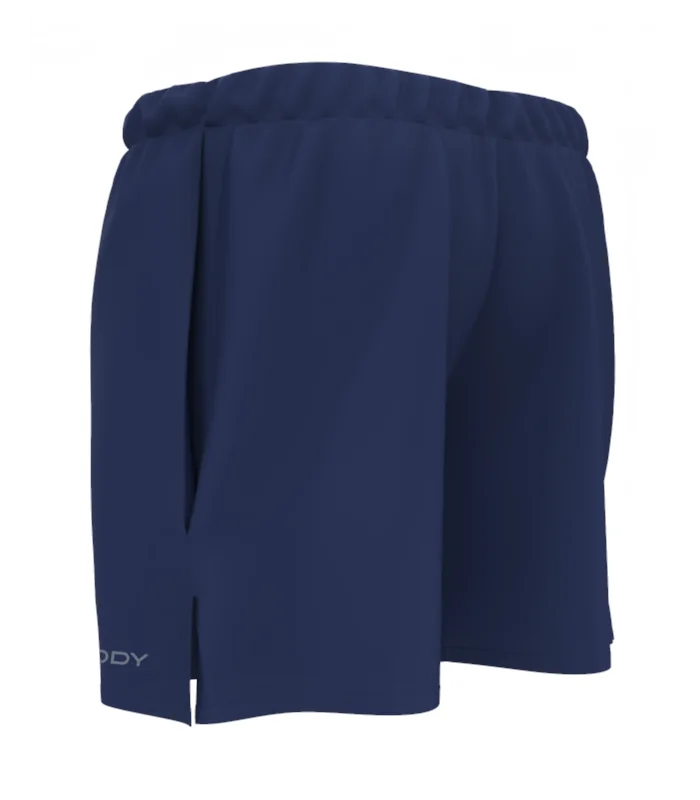 Navy mid length run shorts with side pockets | Running Gear | Scody
