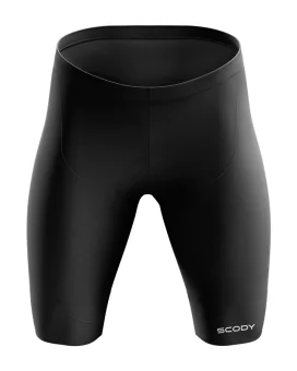 Pure Black Men's Mid Thigh Compression Tights | Cycling Clothing