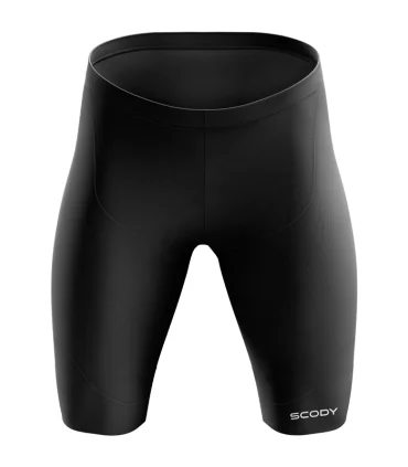 Pure Black Men's Mid Thigh Compression Tights | Cycling Clothing