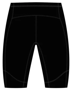 Pure Black Men's Mid Thigh Compression Tights | Cycling Clothing