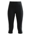 3/4 Length Medium Rise Tights, Pockets - Black