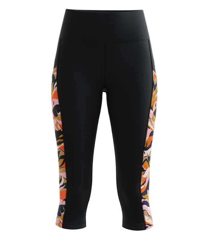 Mahalo 3/4 Length Made in Australia Technical Sports Lycra Tights with phone pockets