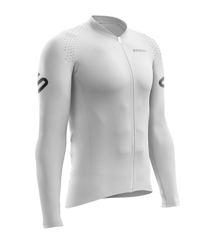 Optimise Long Sleeve Cycle Jersey - Staple Off-White, Men
