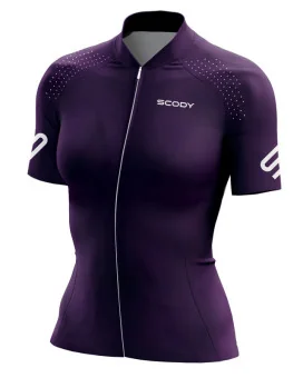 Dark Purple Cycle Jersey with Logo detail in White | Cycling Clothing
