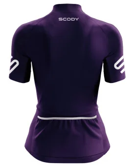 Dark Purple Cycle Jersey with Logo detail in White | Cycling Clothing