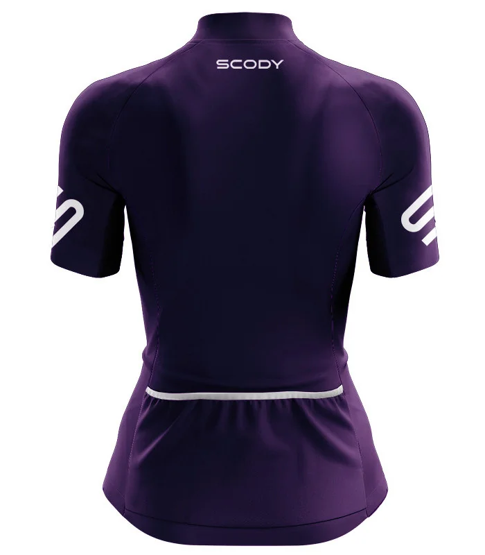 Dark Purple Cycle Jersey with Logo detail in White | Cycling Clothing