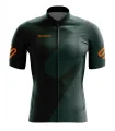 Racing Green Cycle Jersey with Orange Logo detail | Cycling Clothing