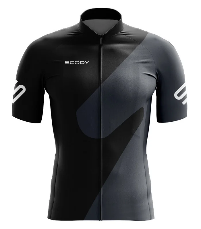 Black Cycle Jersey with Grey Slide detail | Cycling Clothing
