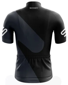 Black Cycle Jersey with Grey Slide detail | Cycling Clothing