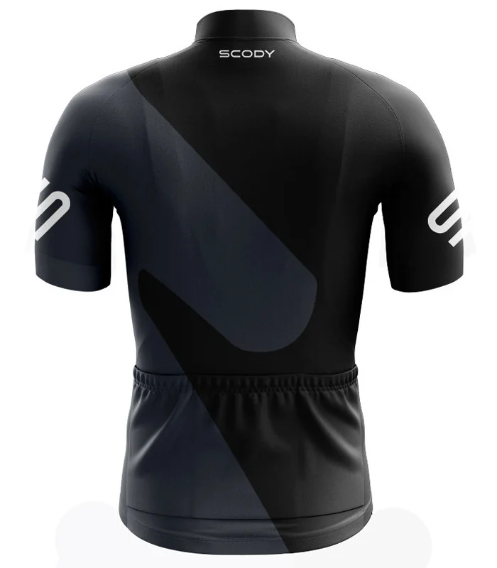 Black Cycle Jersey with Grey Slide detail | Cycling Clothing