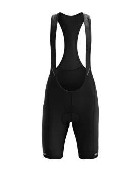 Black Cycle Bib Shorts, X-Opaque Cuff