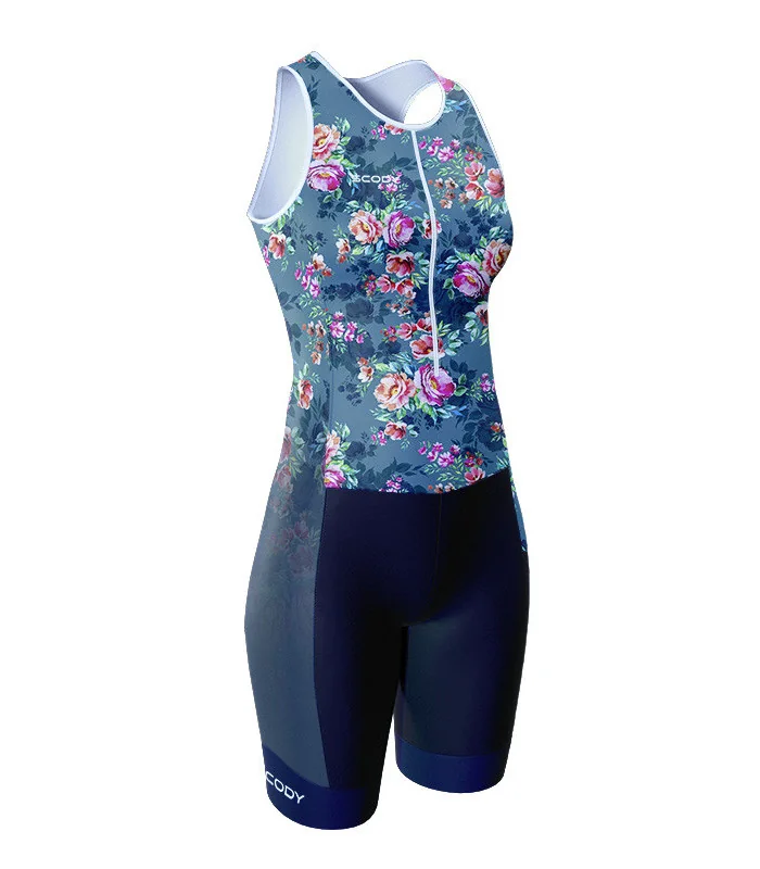 Performance Triathlon Suit, Front Zip - Briar Rose