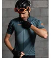 Racing Green Cycle Jersey with Orange Logo detail | Cycling Clothing