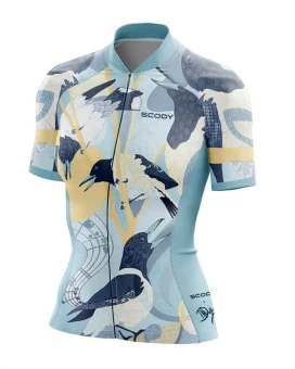 Magpies serenading the sunrise cycle jersey | Cycling Gear
