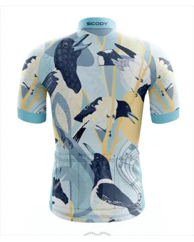 Magpies serenading the sunrise cycle jersey | Cycling Gear