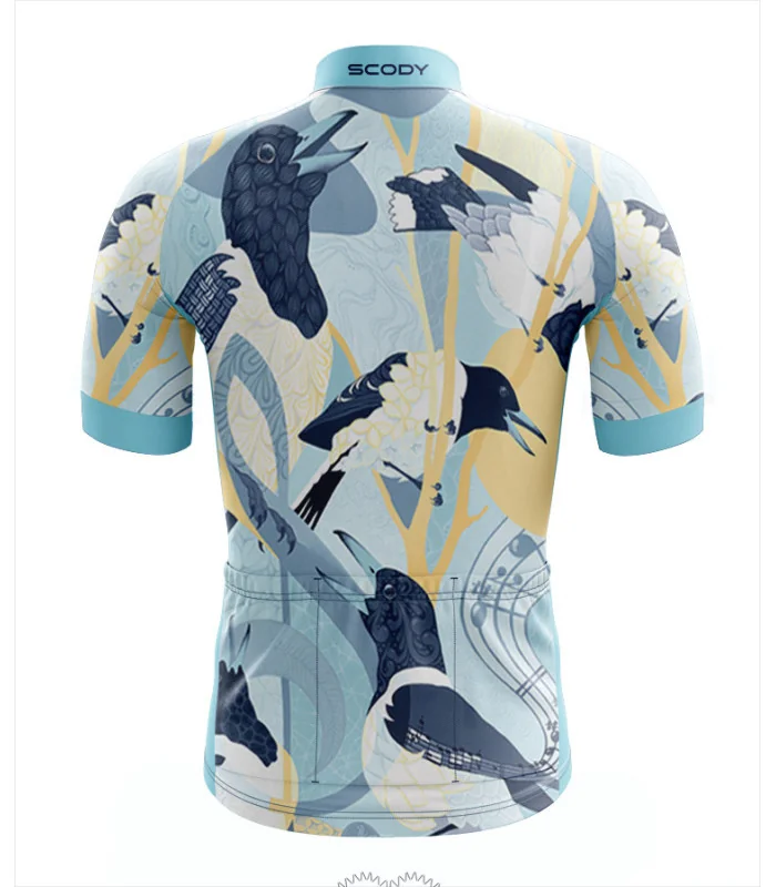 Magpies serenading the sunrise cycle jersey | Cycling Gear