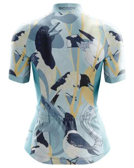 Magpies serenading the sunrise cycle jersey | Cycling Gear