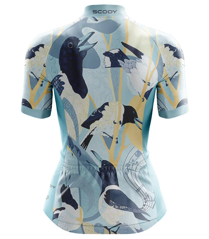 Magpies serenading the sunrise cycle jersey | Cycling Gear