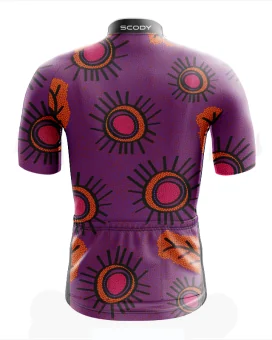 Gumbi Gumbi mens Australian Made cycling jersey back view Danielle Leedie Gray | Cycling Gear