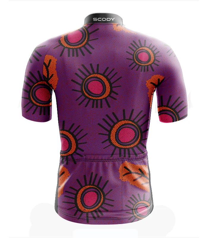 Gumbi Gumbi mens Australian Made cycling jersey back view Danielle Leedie Gray | Cycling Gear
