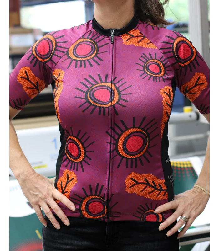 Gumbi Gumbi Womens cycling jersey by Danielle Leedie Gray made in Australia | Cycling Jersey front