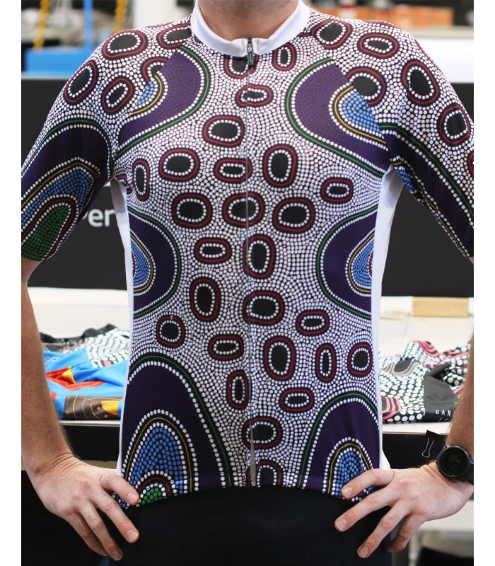 Family Mens Cycling Jersey Australian Made Danielle Leedie Gray front| Cycling Gear