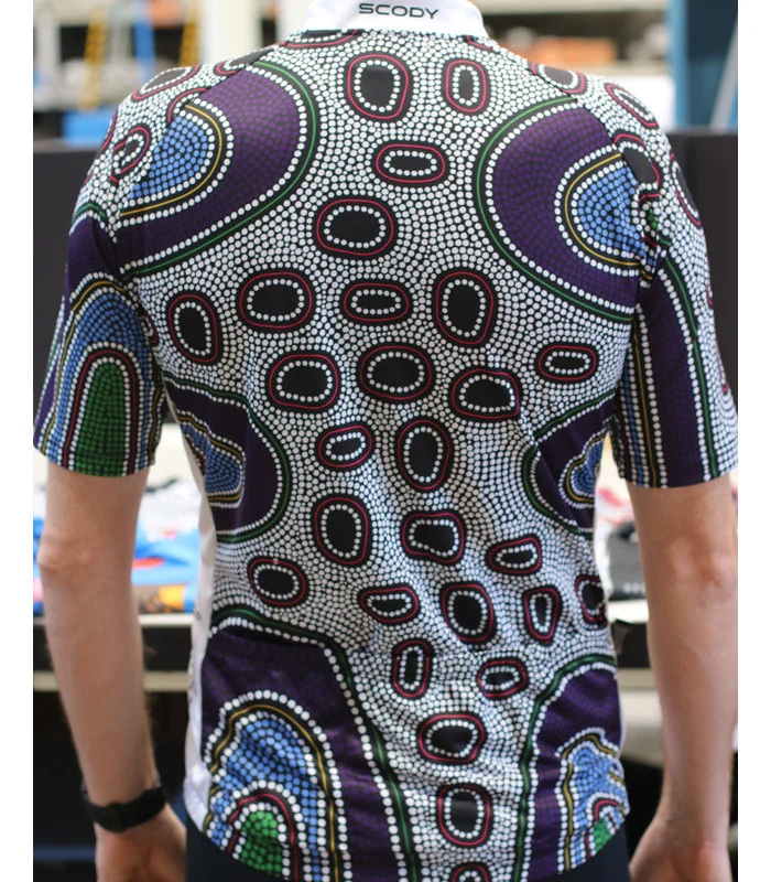 Family Mens Cycling Jersey Australian Made Danielle Leedie Gray back | Cycling Gear