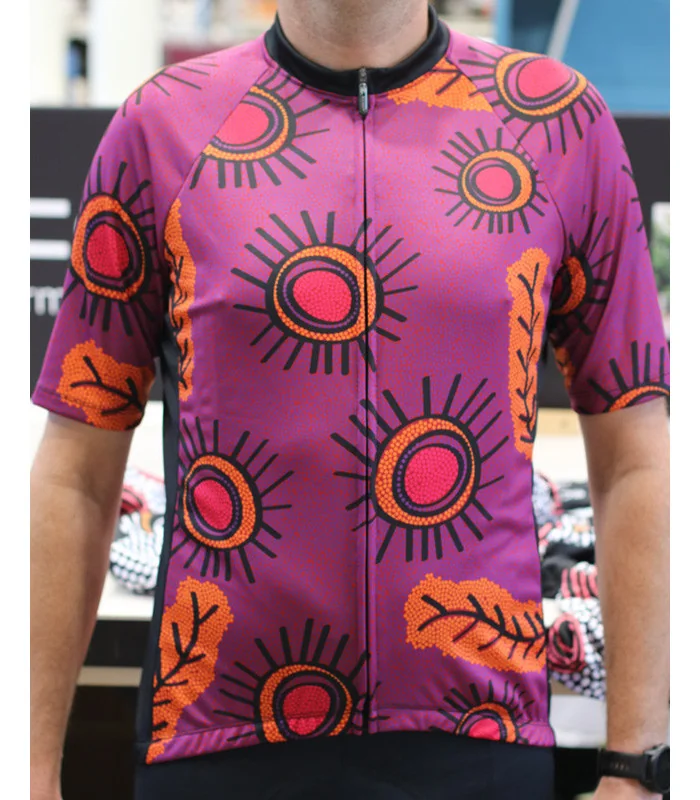 Gumbi Gumbi mens Australian Made cycling jersey front view Danielle Leedie Gray | Cycling Gear