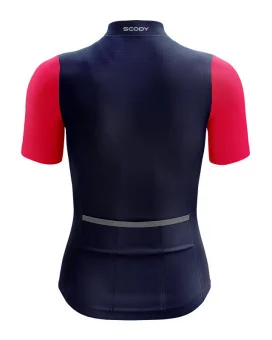 Lightweight A.I.R Optimise Cycle Jersey - Navy and Pink | Cycling Clothing