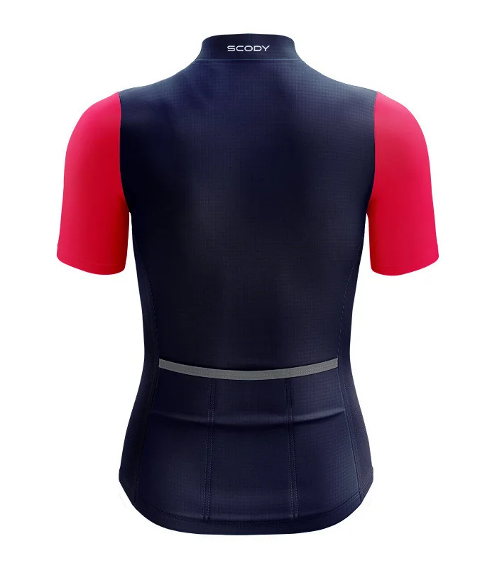 Lightweight A.I.R Optimise Cycle Jersey - Navy and Pink | Cycling Clothing