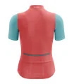 Lightweight A.I.R Optimise Cycle Jersey Women - Coral and Light Blue