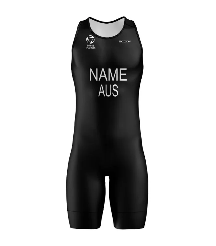 WT Compliant Named Triathlon Suit, Swim Optimised, Black