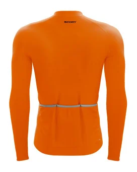 Optimise Long Sleeve Cycle Jersey - Staple Orange, Men