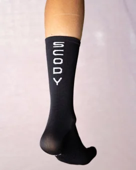 Scody Black Cycling Socks - Unisex