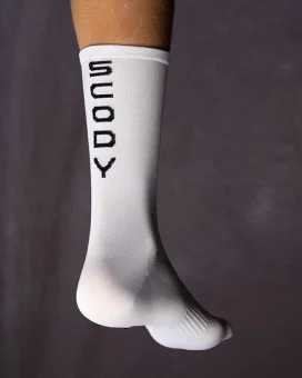 Scody White Cycling Socks - Unisex